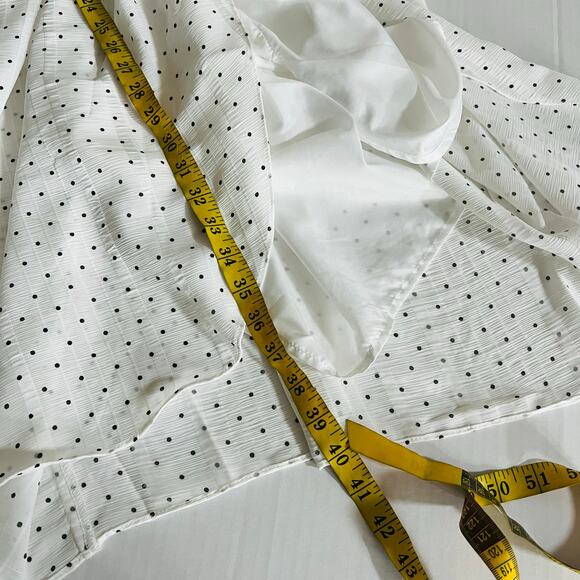 Cupcake And Cashmere Estrella Polka Dot Tulip Hem Dress Size S Small White Black - Picture 7 of 9